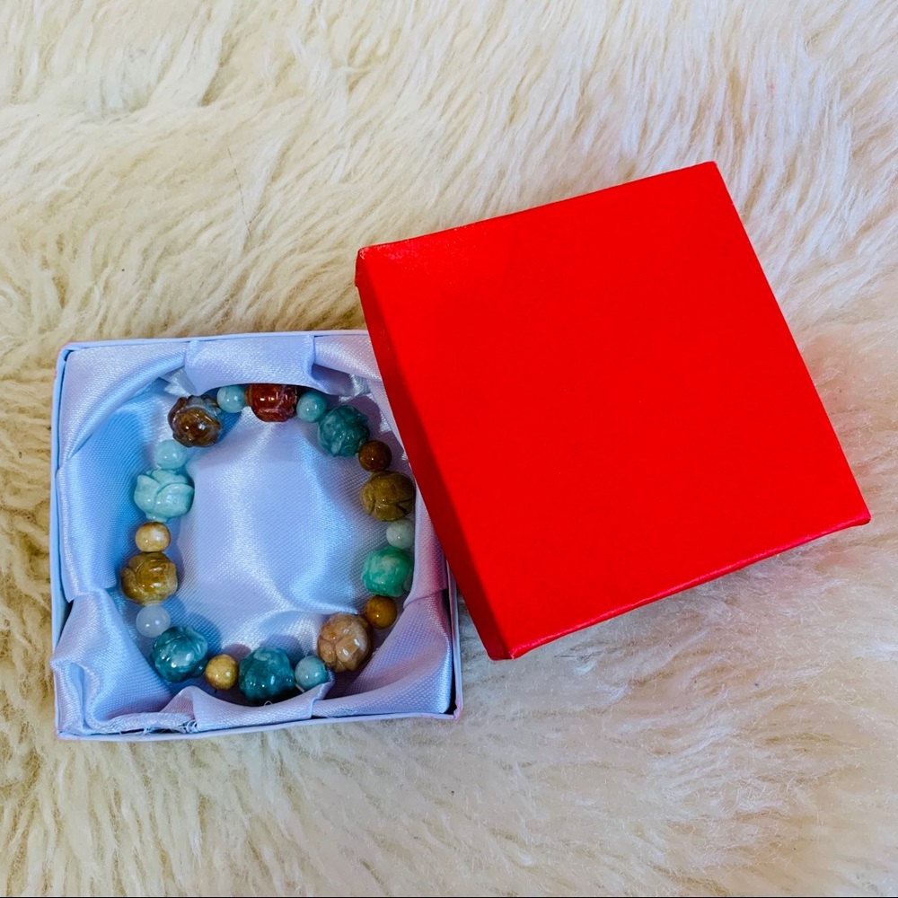 ⭐️(NEVER USED) Real Multicolored Jade Bracelet⭐️